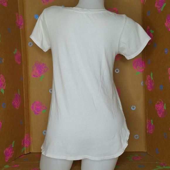 WILDFOX Forever Young White T Shirt Size XS - Picture 4 of 12